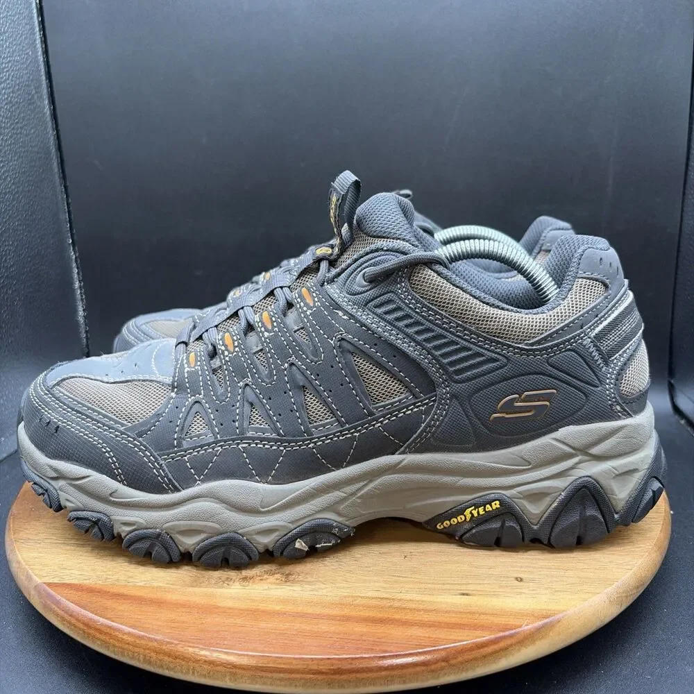 Skechers After Burn M.Fit 2.0 Mens Size 11 WW Trail Shoes Gray Goodyear Sneakers
